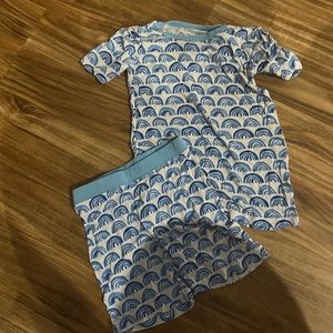 Little sleepies rainbow shortie set